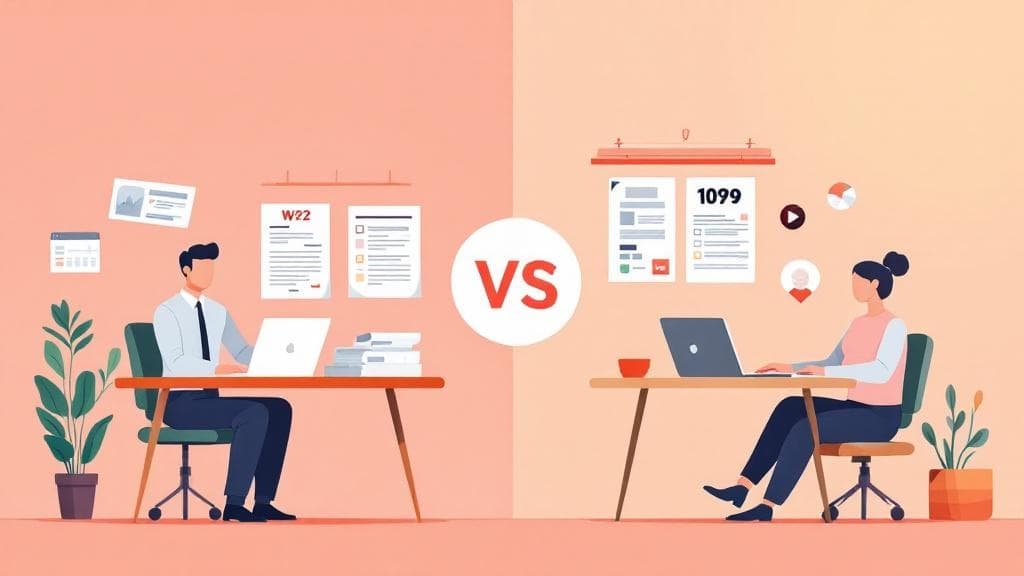 1099 vs W-2 in 2026: Key Differences for Workers and Businesses