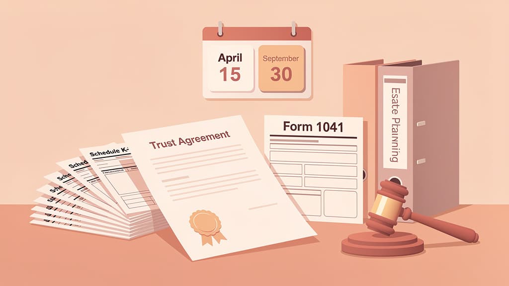 Trust and Estate Tax Deadlines 2026: Form 1041, K-1s, and Estimated Payments
