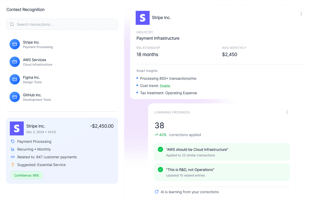 AI-powered transaction categorization
