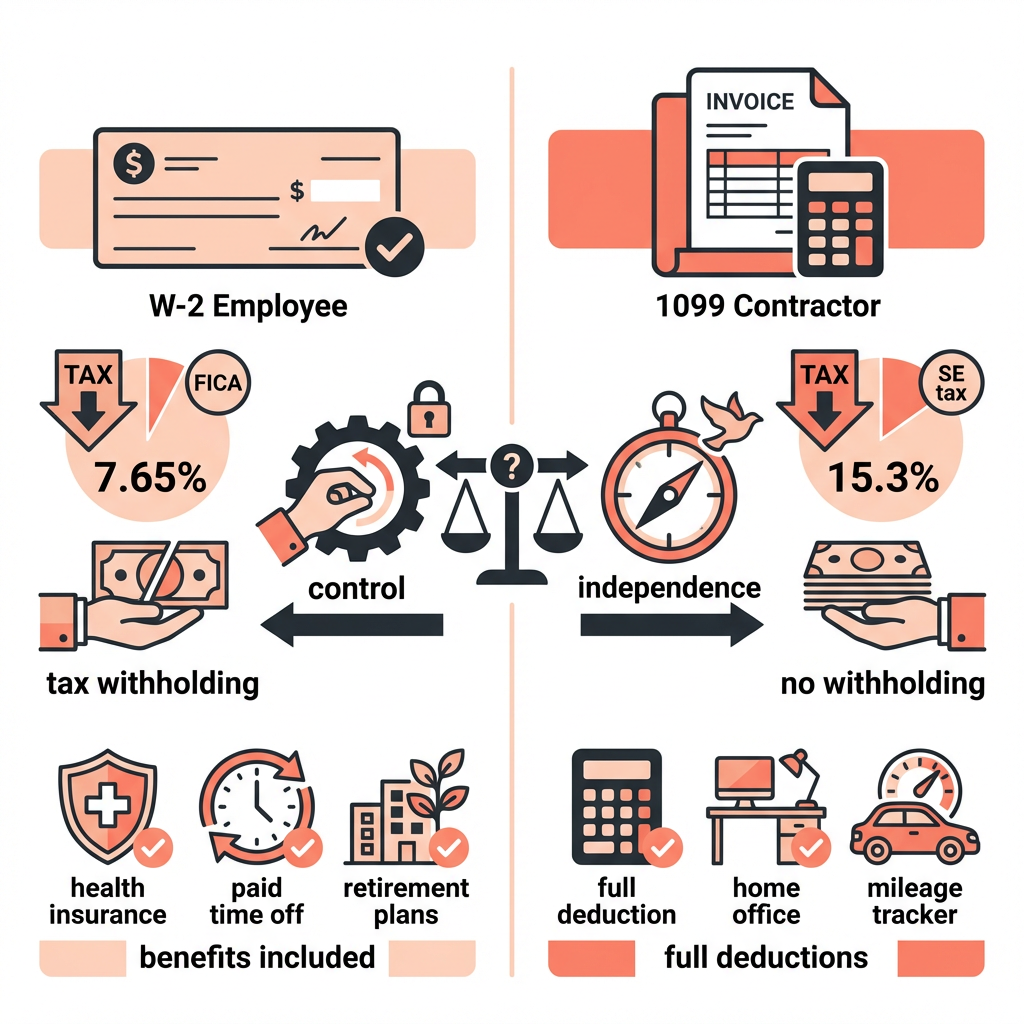 1099 vs W-2 comparison