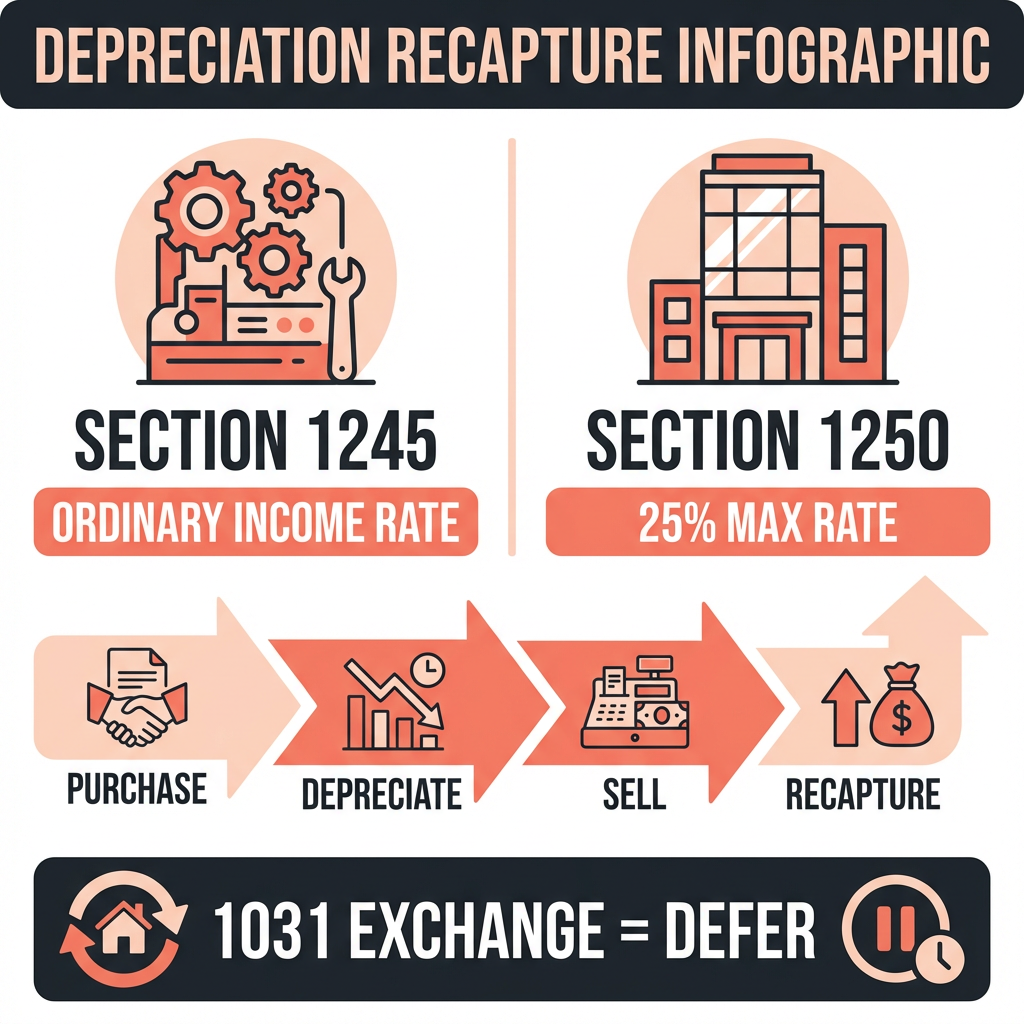 Depreciation recapture comparison: Section 1245 vs Section 1250