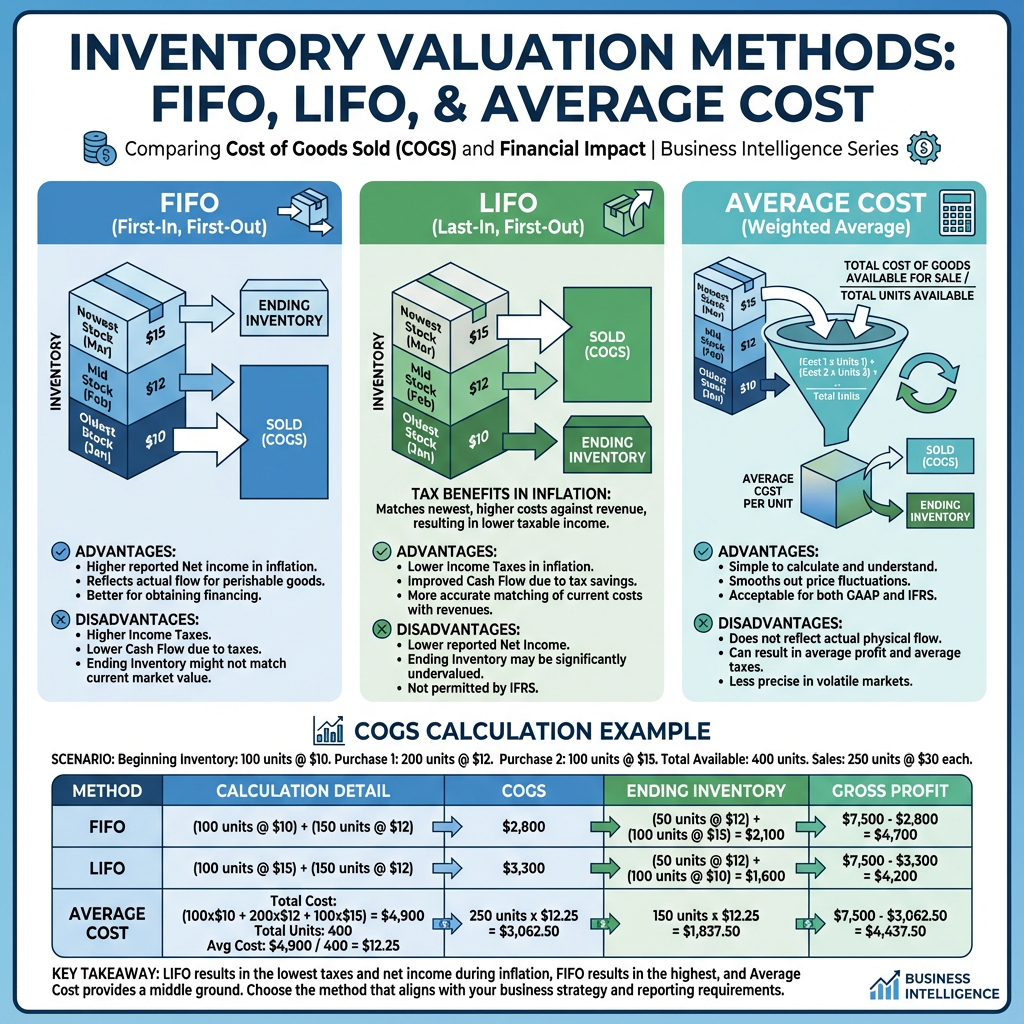 Inventory accounting methods comparison