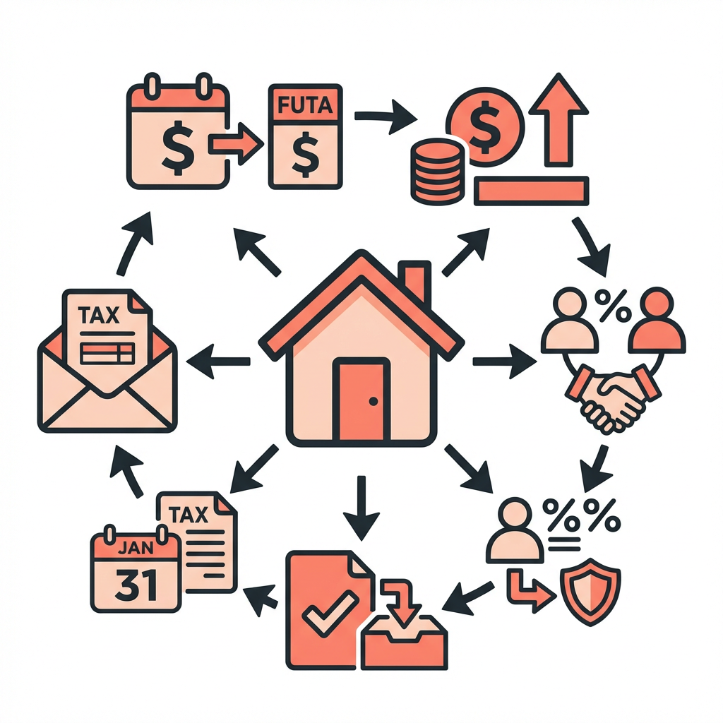 Nanny tax guide infographic showing thresholds and employer obligations