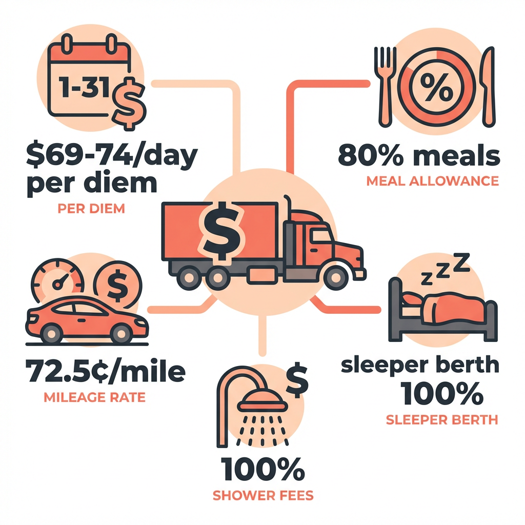 Truck driver tax deductions with IRS limits